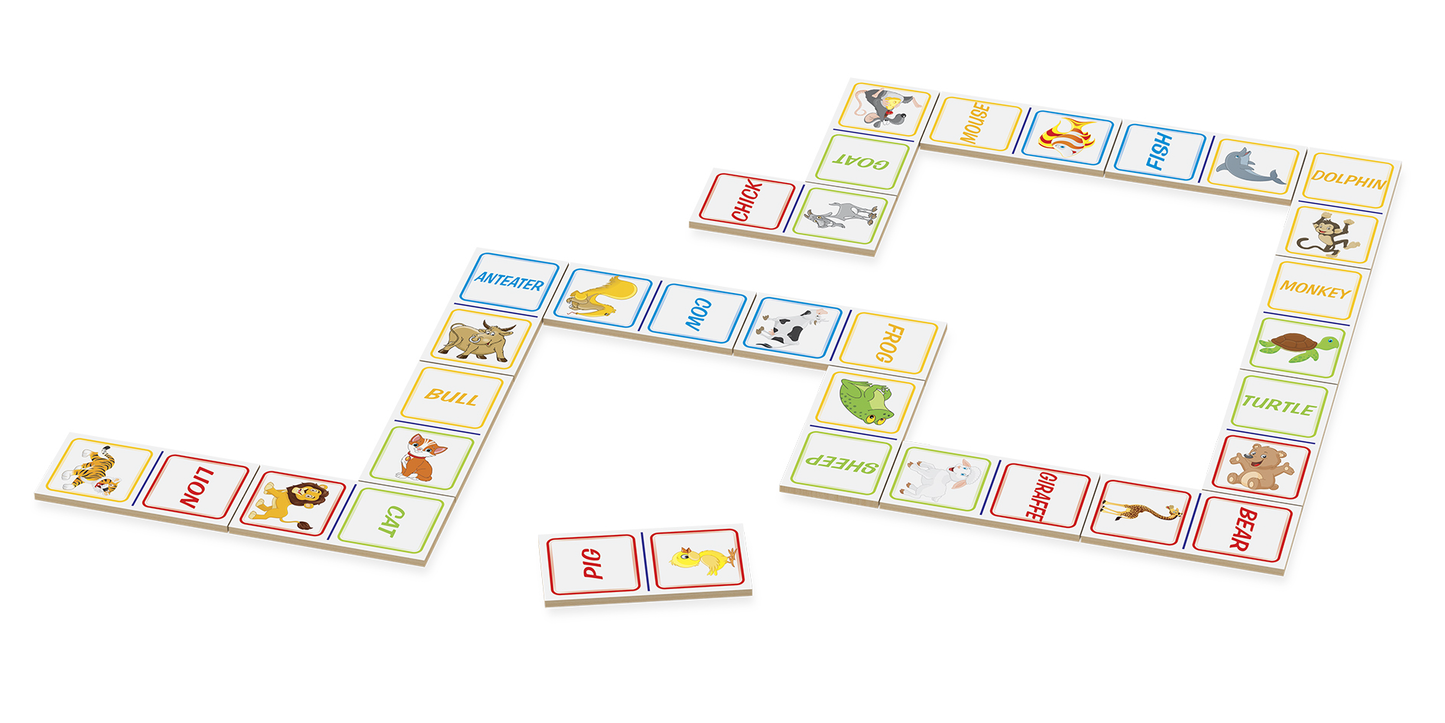 Dominó de Animais em Inglês