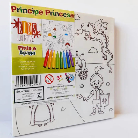 Pinta e Apaga Princípe e Princesa